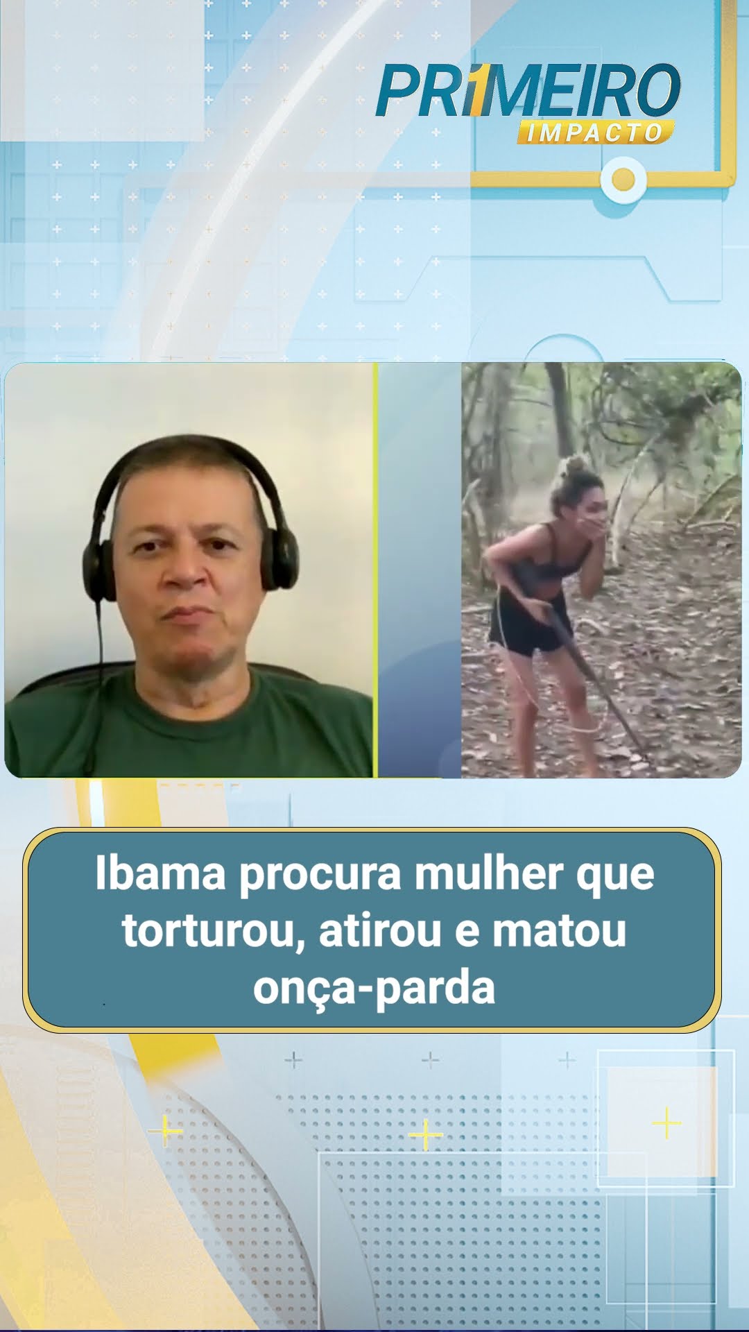Ibama procura mulher que torturou, atirou e matou onça-parda