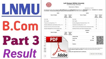 Lnmu B.Com part 3 result 2022