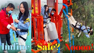 Bungee Jumping With Rope In Beautiful Place:Asmr Bungee Jumping#funny#travel