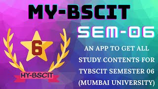MY BSCIT (SEMESTER - 06) TYBSCIT (MUMBAI UNIVERSITY) APPLICATION DEMONSTRATION VIDEO screenshot 2