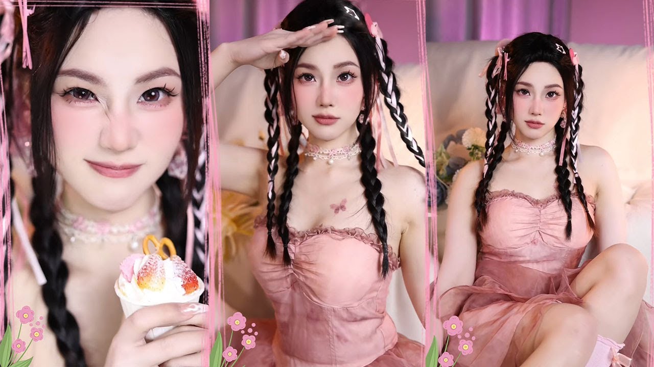 重生之我要變成粉紅小公舉，最近超火的這個媽生感底妝#makeup #makeuptutorial #仿妆 #甜妹