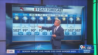 Hot Saturday, with threat of rain on Sunday in El Paso