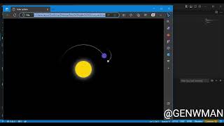 Sun and Earth in HTML
