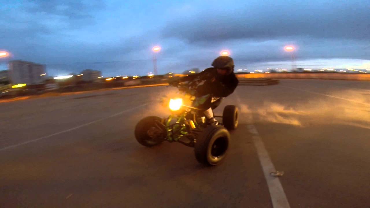 Раздал боком на Башанчике / ATV BAshan 250 drift & stunt/ De-Troitsk Team