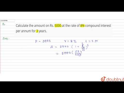 Calculate the amount