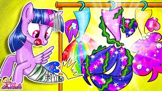 MY LITTLE PONY Transformation: Let's Help Twilight Sparkle Mermaid Find Tail | 재미있는 스톱 모션 만화