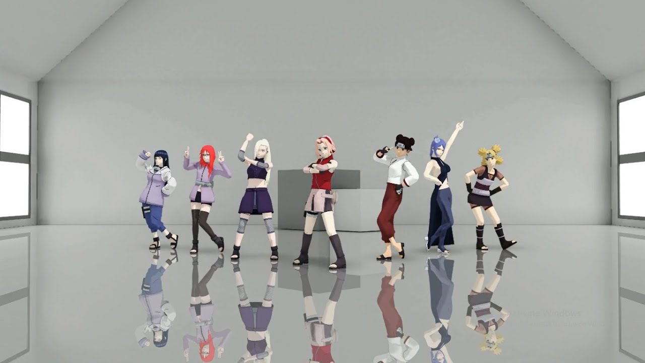[MMD Naruto Girls] 7 Girls War