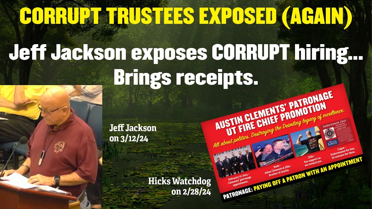 Corrupt hiring of Austin Clements as UT Fire Chief - Jeff Jackson - YouTube