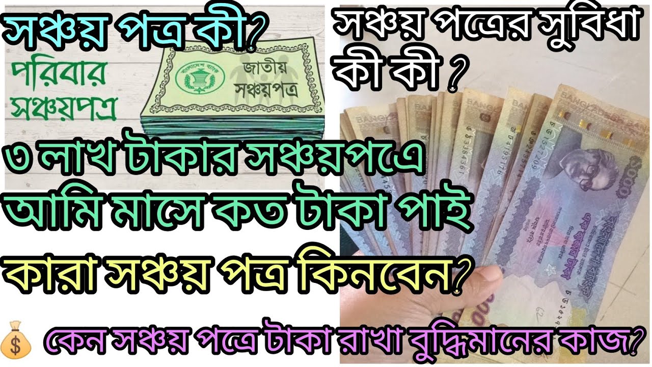 টাকা খাটিয়ে টাকা বাড়ান || কোথায় টাকা ইনভেস্ট করলে নিরাপদ ও নিশ্চিন্ত হবে? || সঞ্চয়পএের বিস্তারিত 