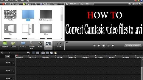 How to Convert from Camtasia Studio (.trec .camrec) into Video File .avi