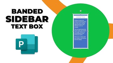 How to insert a banded sidebar text box in publisher