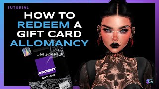 Tutorial: How to REDEEM a GIFTCARD from ALLOMANCY system / Second Life