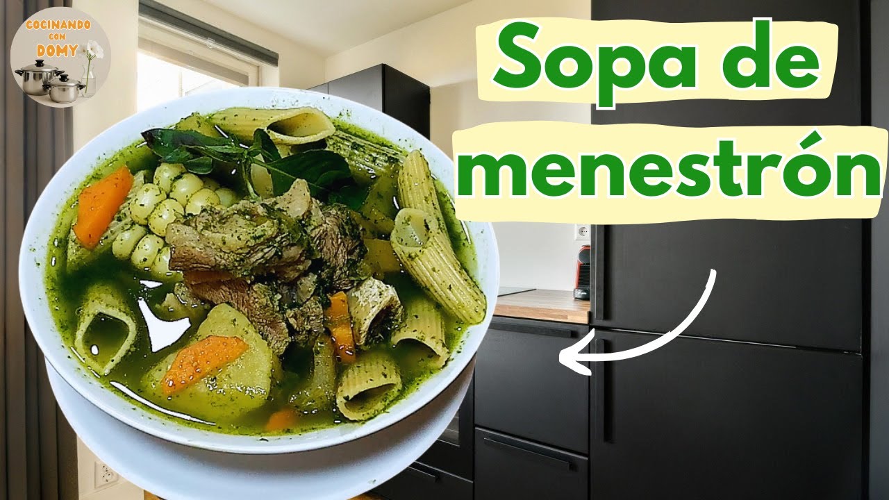 COMO HACER UNA BUENA🥩🌿SOPA DE MENESTRÓN (Peruano) rico! | COCINANDO CON DOMY