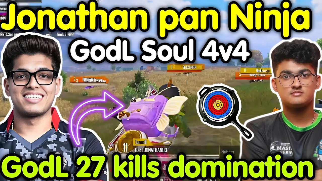 Jonathan pan Ninja 🍳 Godlike vs Soul 4v4 🥵 GodL 27 kills domination 🔥 ...