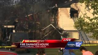 Home damaged by fire in Oak Creek Home damaged by fire in Oak Creek