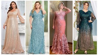 Most beautiful and gorgeous plus size mother of the bride dress/latest outfit/party wear dress 2024