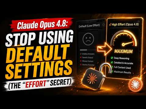 Claude Opus 4 8: Stop Using Default Settings The "Effort" Secret