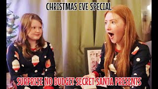 OPENING SURPRISE NO BUDGET SECRET SANTA PRESENTS | CHRISTMAS EVE SPECIAL