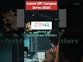 ZENQ Hiring Test Engineer BE/BTech/MCA Freshers | #shorts #engineer #jobs
