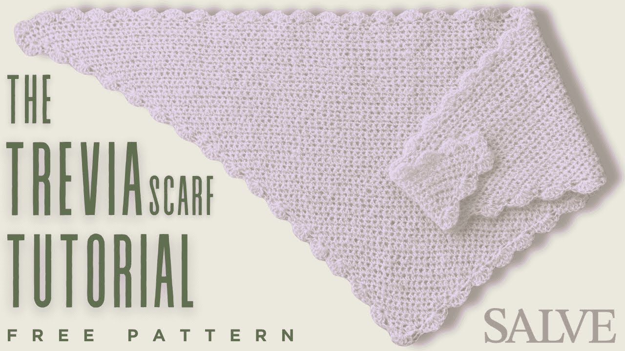 How to Crochet a Triangle Scarf with Scalloped Edge - FREE PATTERN