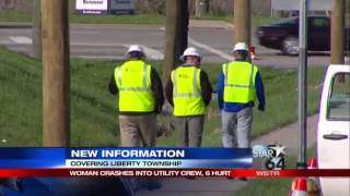 Woman crashed into utility crew, 6 hurt