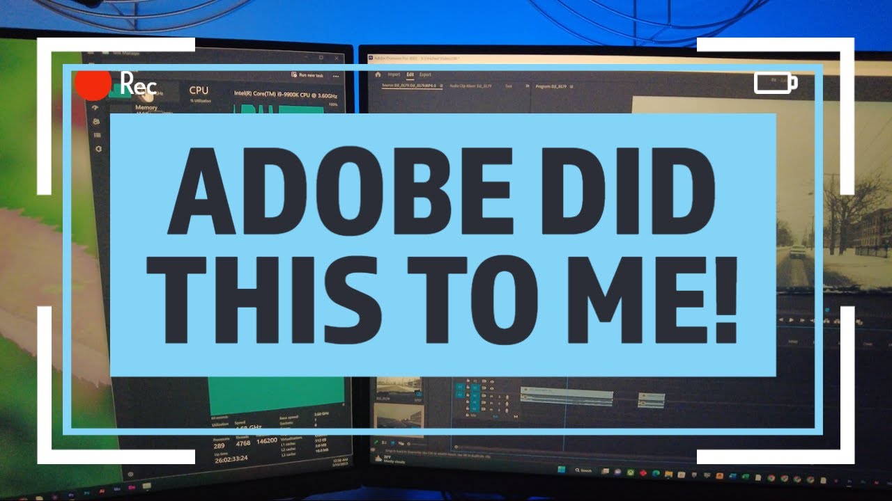 How to Fix a Glitching & Lagging Adobe Editor & Computer - YouTube