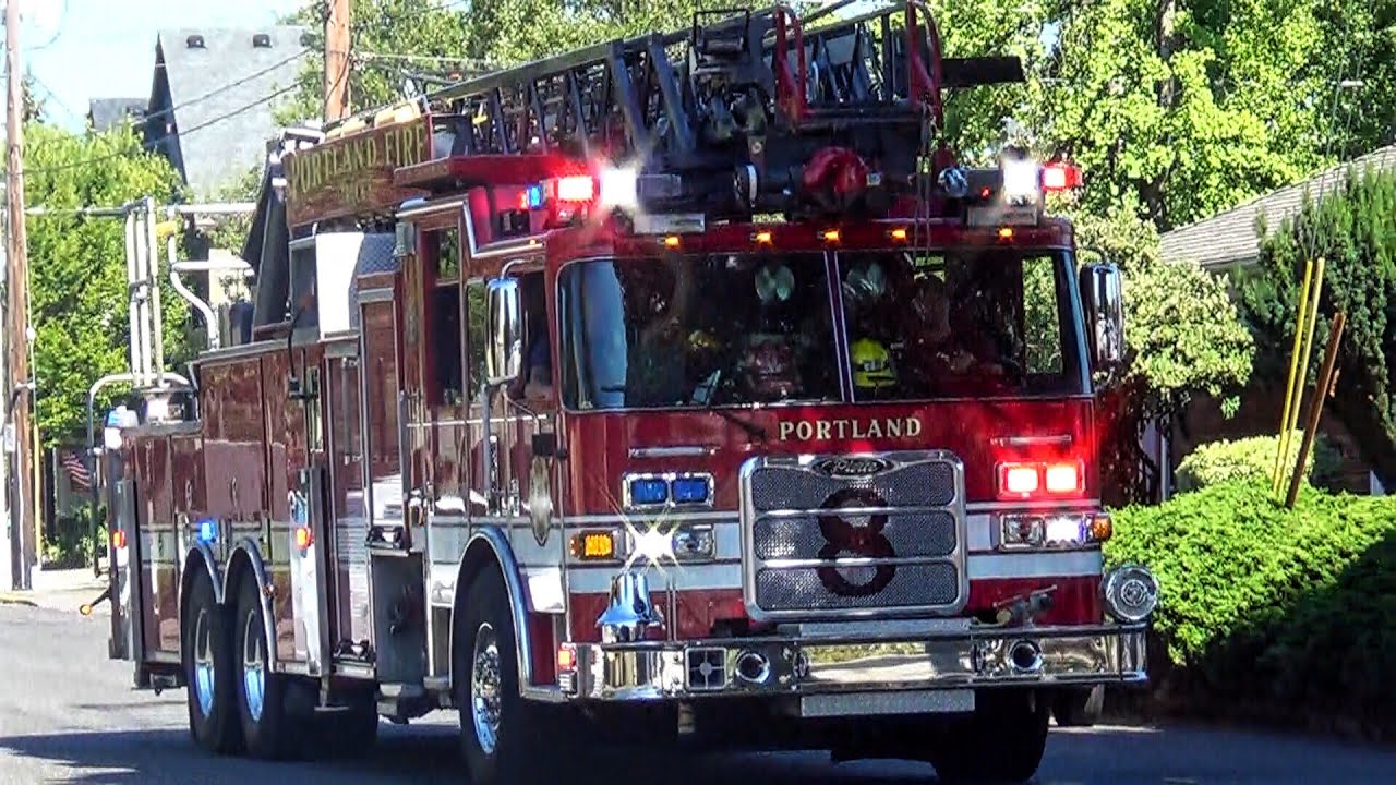 (BELL USAGE) Portland Fire & Rescue Truck 8 - YouTube
