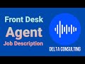 Font desk agent hotels  job description   delta consulting