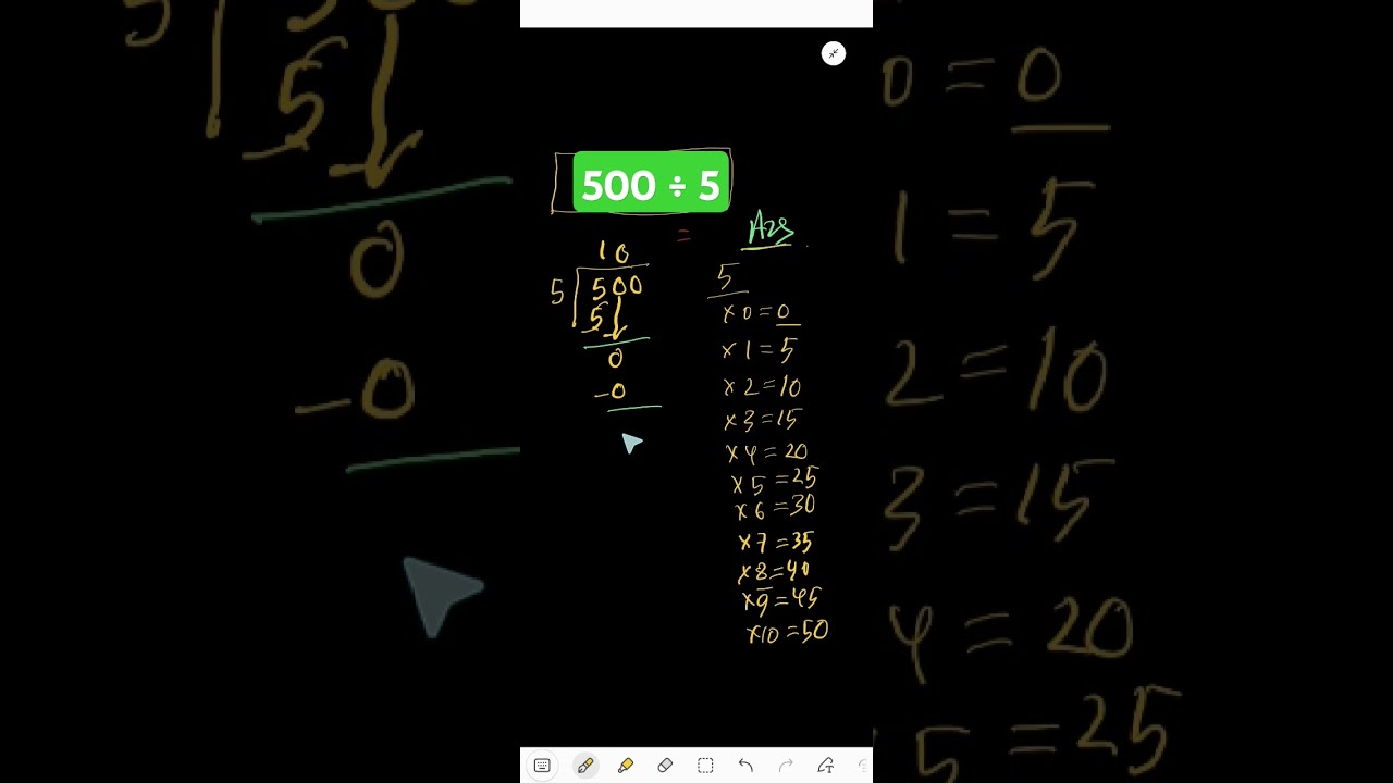 How To Solve 500 Divided By 5 Maths Mathematics
