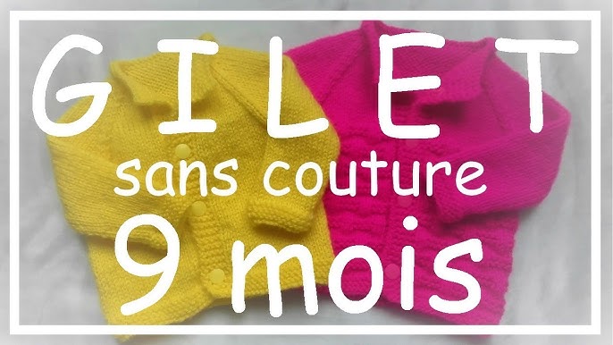 Tricot Facile - Tuto Gilet sans couture (18 mois) - Debutant - Easy  knitting - Beginner - YouTube