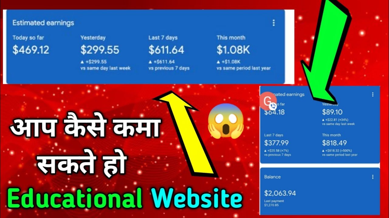 education website earning proof - educational blog earning - Adsence Earning Proof 2022
