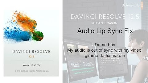 How to fix Audio Sync / Lip Sync problems in DaVinci Resolve