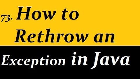 How to rethrow an exception in Java