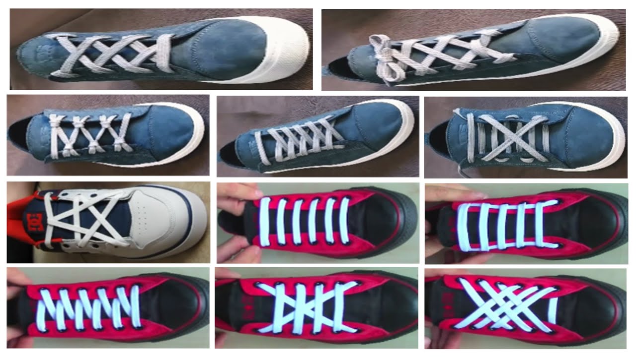 Easy Tricks : 11 easy shoelace styles - part 1 - YouTube