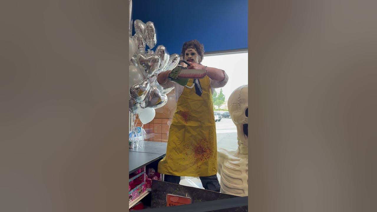 PARTY CITY LEATHER FACE ANIMATRONIC IN STORE!!! YouTube