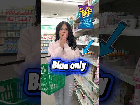 She can get ANYTHING she wants… BUT it has to be BLUE #shorts #shopping #shoppinghaul