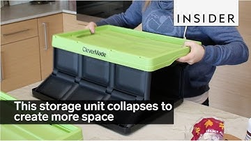 This storage unit collapses to create more space