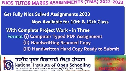 Nios Tma 2022-23  Handwritten Scanned Copy 213 Social Science in Hindi 2023