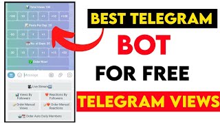 Free Telegram Views | Best Telegram Bot 2025 | Free Telegram Bot for Free Telegram views Wealth