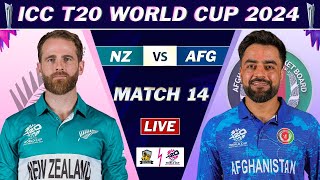 NZ vs AFG T20 WORLD CUP MATCH 14 ,GUYANA LIVE SCORES | AFGHANISTAN vs NEW ZEALAND LIVE