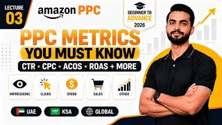 Amazon PPC Metrics Explained | How to Read CTR, CPC, ACOS, ROAS & CVR | Lecture 03