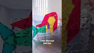 Little Mermaid Ball Run With Magnetic Tiles #magnetictiles #connetixtiles
