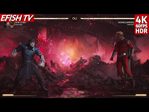MK2 Movie Sub-Zero & Sub-Zero vs Red Homelander & Mavado (Hardest AI) - Mortal Kombat 1
