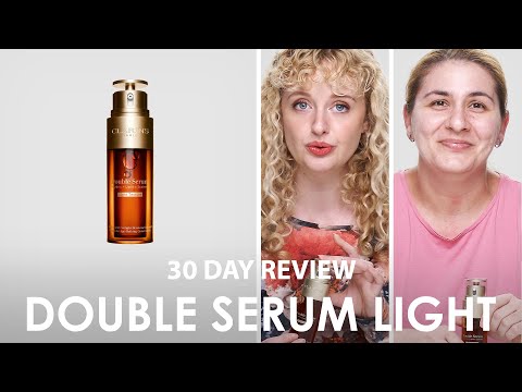 30 Day Team Review Clarins Double Serum Light Texture - YouTube