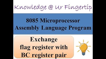 Exchange content of flag register with the BC registers pair using 8085 Microprocessor
