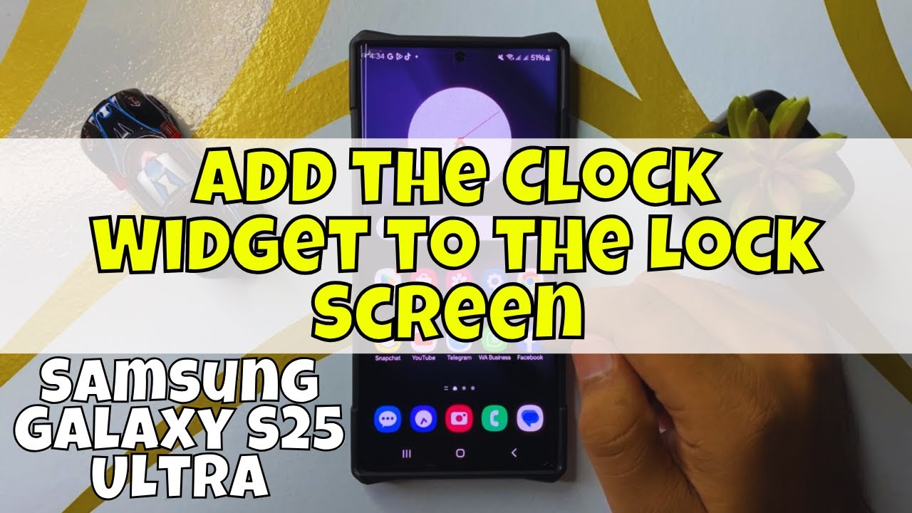 How to Add the Clock Widget to the Lock Screen Samsung Galaxy S25 Ultra ...