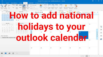How to add national holidays to your outlook calendar by one click