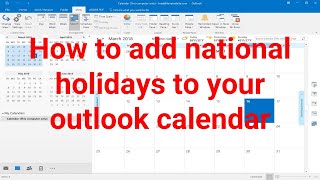 How to add national holidays to your outlook calendar by one click screenshot 4