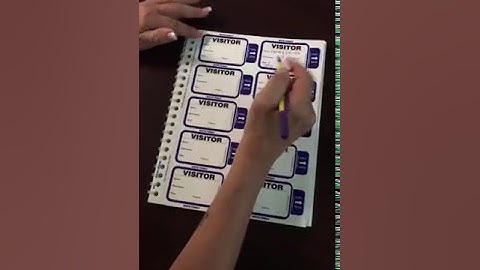 See our quick video on how to use the TAB-Expiring Visitor Pass Registry Book (61 seconds).