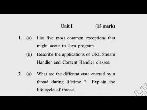 May MCA 5th Sem Reappear Advance Java Question Paper